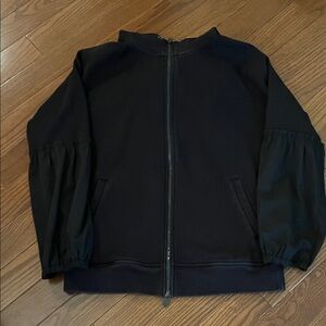 Athleta Black Lightweight Zip-Up Sweatshirt